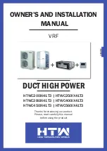 HTW HIGH POWER HTWC200IX41T3 Owners And Installation Manual preview