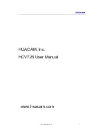 Huacam HCV725 User Manual предпросмотр