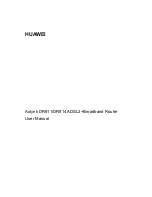 Preview for 1 page of Huawei ADSL2+Broadband Router Aolynk DR814 User Manual