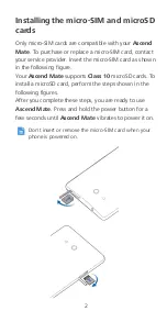 Preview for 4 page of Huawei Ascend Mate User Manual