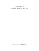 Preview for 1 page of Huawei Ascend Y 201 Pro User Manual