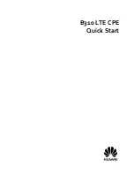 Предварительный просмотр 1 страницы Huawei B310 LTE CPE Quick Start Manual