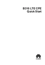 Huawei B310 Quick Start Manual предпросмотр