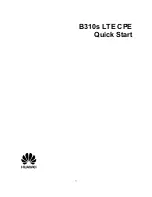 Huawei B310s Quick Start Manual preview