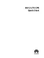 Preview for 1 page of Huawei B612 Quick Start Manual