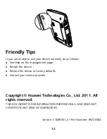 Preview for 12 page of Huawei B660 Quick Start Manual