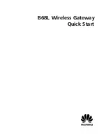 Preview for 1 page of Huawei B68L Quick Start Manual