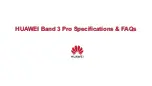 Preview for 1 page of Huawei Band 3 Pro Specifications & Faqs