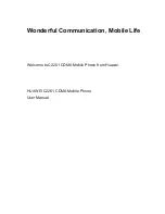 Preview for 1 page of Huawei C2201 User Manual