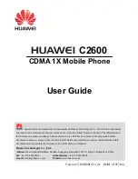 Huawei C2600 User Manual preview