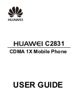 Предварительный просмотр 1 страницы Huawei C2831 User Manual