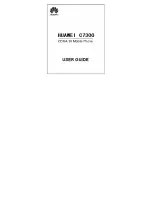 Предварительный просмотр 1 страницы Huawei C7300 User Manual