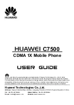 Preview for 1 page of Huawei C7500 User Manual