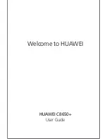 Preview for 1 page of Huawei C8650+ User Manual