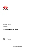 Huawei DBS3900 WiMAX Maintenance Manual preview