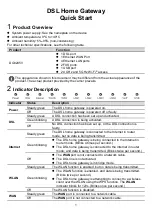 Preview for 1 page of Huawei DG8245V Quick Start Manual