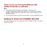 Предварительный просмотр 3 страницы Huawei EC1260 Manual