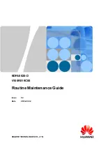 Предварительный просмотр 1 страницы Huawei EDFA0820-D Routine Maintenance Manual