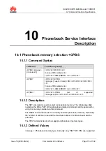 Предварительный просмотр 117 страницы Huawei EM770W At Command Interface Specification