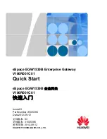 Предварительный просмотр 1 страницы Huawei eSpace EGW1530B Quick Start Manual