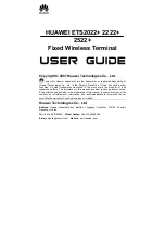 Preview for 1 page of Huawei ETS2022+ User Manual