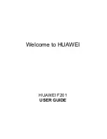 Huawei F201 User Manual preview