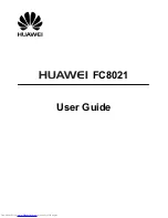 Huawei FC8021 User Manual preview