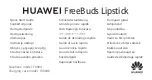 Предварительный просмотр 1 страницы Huawei FreeBuds Lipstick T0004 Quick Start Manual