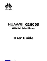 Huawei G2800S User Manual preview