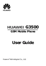 Preview for 1 page of Huawei G3500 User Manual