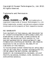 Предварительный просмотр 2 страницы Huawei G6610V User Manual