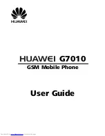 Preview for 1 page of Huawei G7010 User Manual