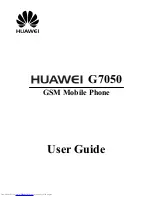 Предварительный просмотр 1 страницы Huawei G7050 User Manual