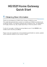 Preview for 1 page of Huawei HG552f Quick Start Manual