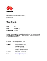 Предварительный просмотр 2 страницы Huawei HG610 User Manual