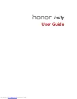 Huawei honor holly User Manual preview