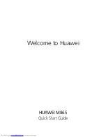 Huawei M865 Quick Start Manual preview