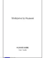 Huawei M886 User Manual preview