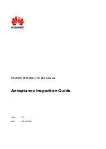 Предварительный просмотр 1 страницы Huawei ME906E Acceptance Inspection Manual