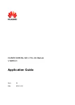 Предварительный просмотр 1 страницы Huawei ME909u-523 Application Manual