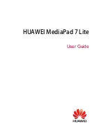 Huawei MediaPad 7 Lite User Manual предпросмотр