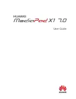 Предварительный просмотр 1 страницы Huawei MediaPad X1 7.0 User Manual