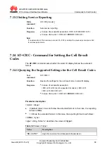 Предварительный просмотр 86 страницы Huawei MG323 At Command Interface Specification