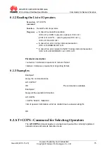 Предварительный просмотр 92 страницы Huawei MG323 At Command Interface Specification