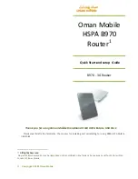 Huawei Oman Mobile B970 Quick Start Manual предпросмотр