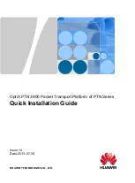 Preview for 1 page of Huawei OptiX PTN 3900 Quick Installation Manual