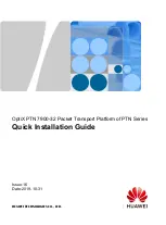 Preview for 1 page of Huawei OptiX PTN Series Quick Installation Manual