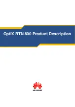 Preview for 1 page of Huawei OptiX RTN 600 Product Description