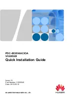 Preview for 1 page of Huawei PDC-0038V4ACIOA Quick Installation Manual