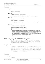 Предварительный просмотр 165 страницы Huawei Quidway NetEngine40E Configuration Manual - Reliability